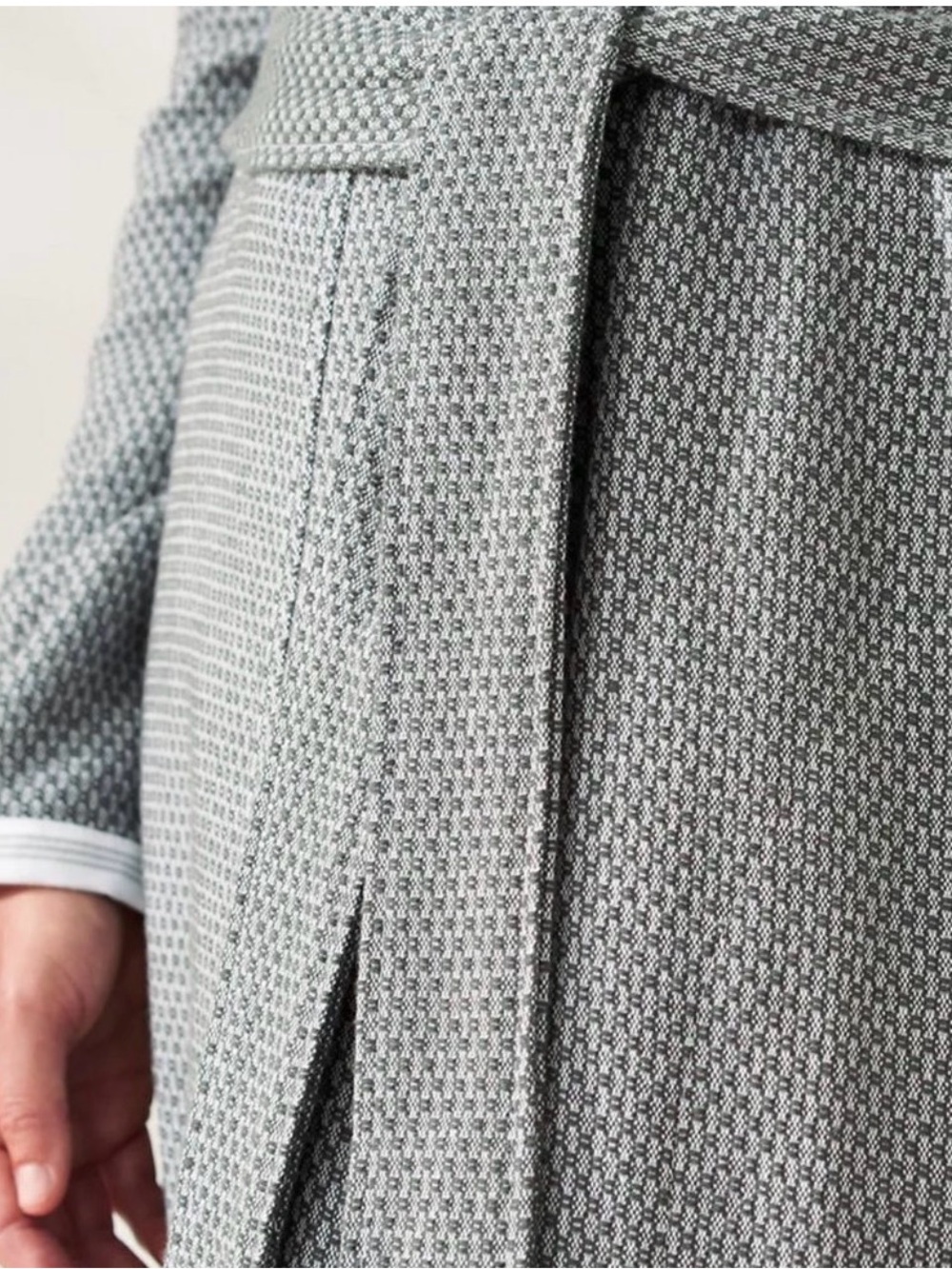 Coyuchi x Anthropologie Organic Cotton Gray Spa Robe Quiet Luxury Unisex SZ XS - Picture 5 of 7